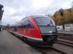 Desiro - VT 642/234866/erzgebirgsbahn---642-056-642-556 Erzgebirgsbahn - 642 056/ 642 556 - ' Gemeinde Pockau ' - als RegionalBahn RB 23807 - in Aue(Sachs) - am 12.November 2012