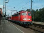 BR 110/236289/db-ag---110-491-- DB AG - 110 491 - als Emsland-Express - RE 15 - in Leer(Ostfriesl)
