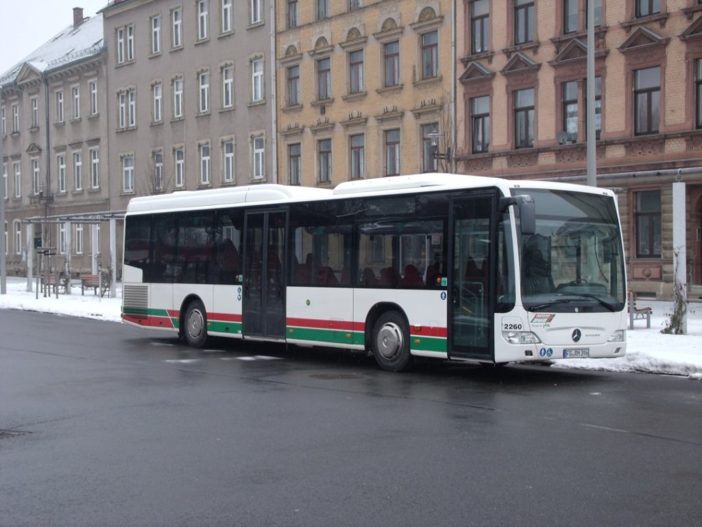 Bild des Monats - für März 2013 - Hier handelt sich um ein Neufahrzeug der REGIOBUS Mittelsachsen GmbH. - MB O 530 II LE - FG RM 396 - in Freiberg, Busbahnhof.
