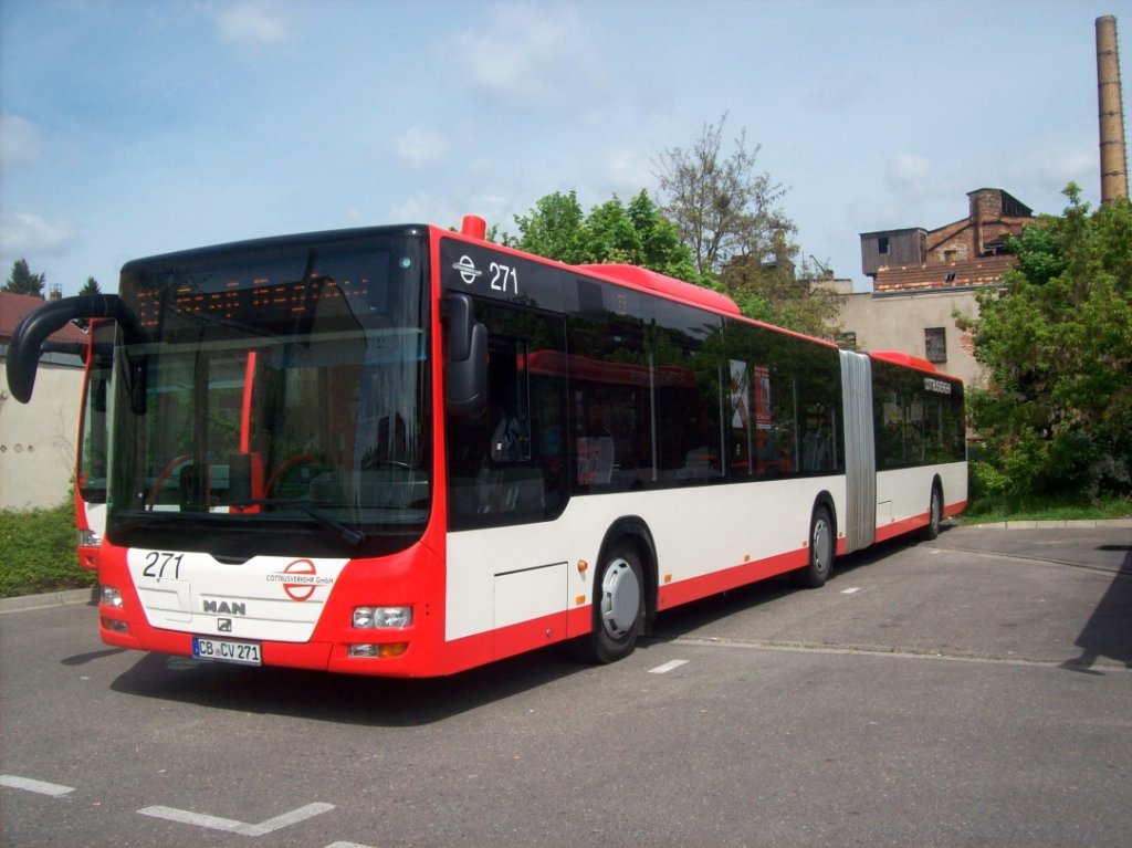 MAN Loin´s City GL - CB CV 271 - abgestellt - in Cottbus, Busbahnhof