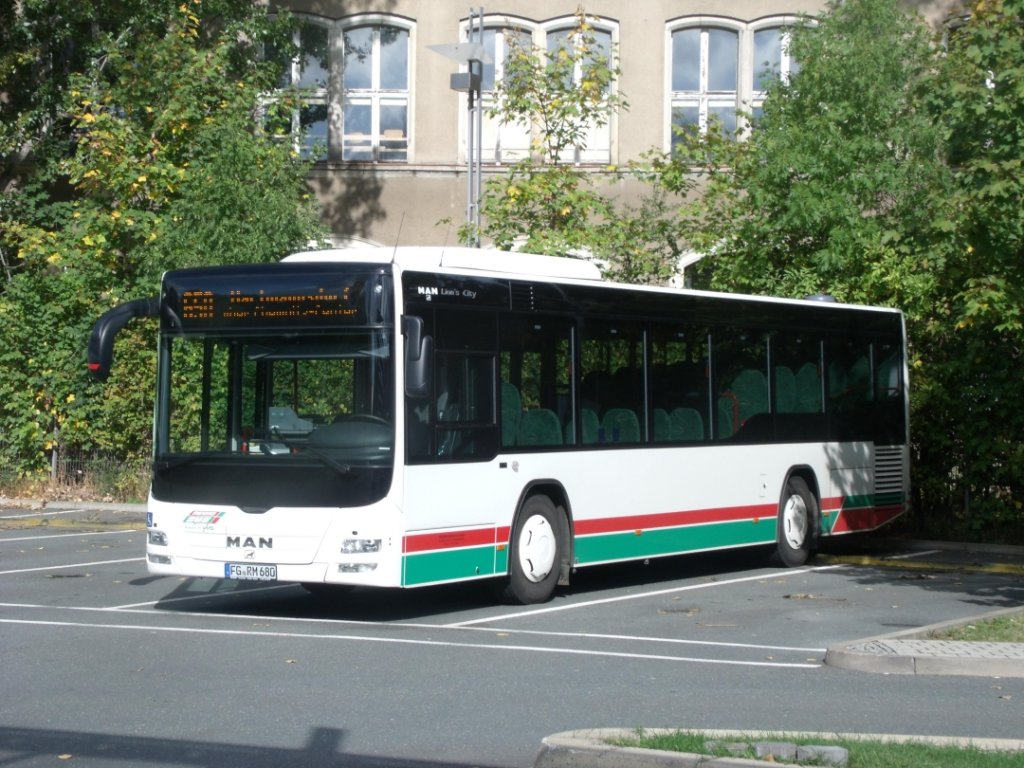 MAN Loin´s City LE - FG RM 680 - in Chemnitz, Omnibusbahnhof - am 8.Oktober 2012