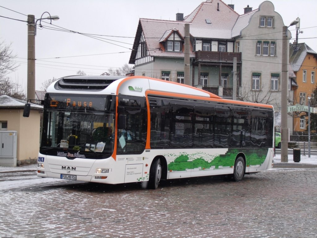 Müller - MAN Loin´s City - Hybrid - PIR MB 916 - in Dresden, Bühlau, Ullersdorfer Platz