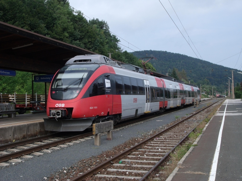 BB - E-Talent - 4024 113 - als S-Bahn Krnten S 1 - in Velden am Wrthersee