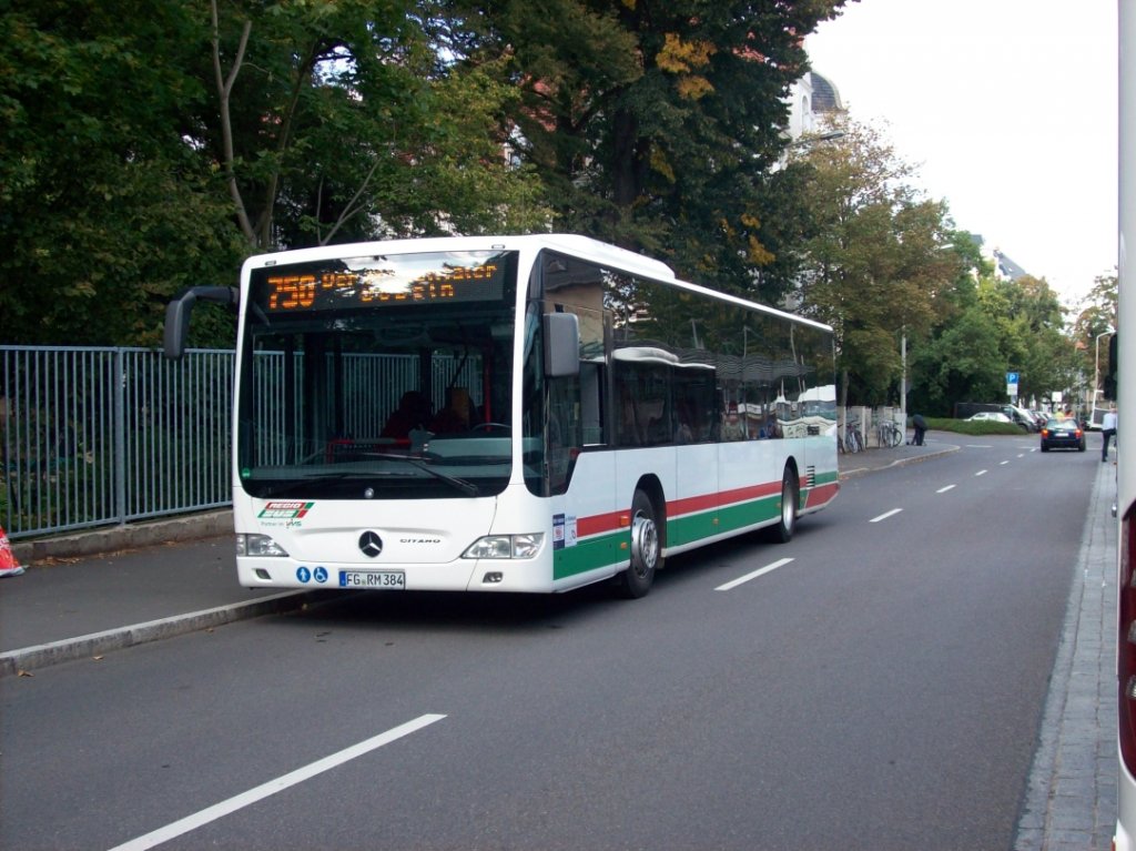 RBM - MB O-530 II Ü - Citaro - FG RM 384 - in Freiberg, Busbahnhof - am 10.September 2011