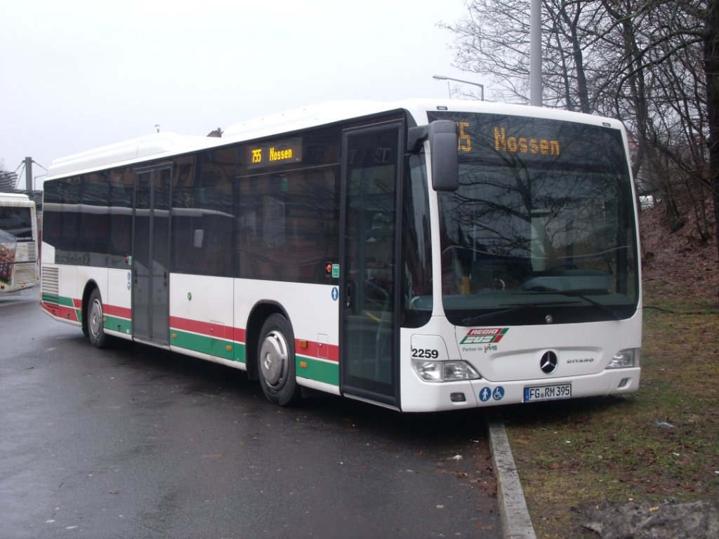Wagen 2259 | MB O 530 II LE MÜ | FG RM 395 - in Freiberg, Busbahnhof - am 8.Januar 2012