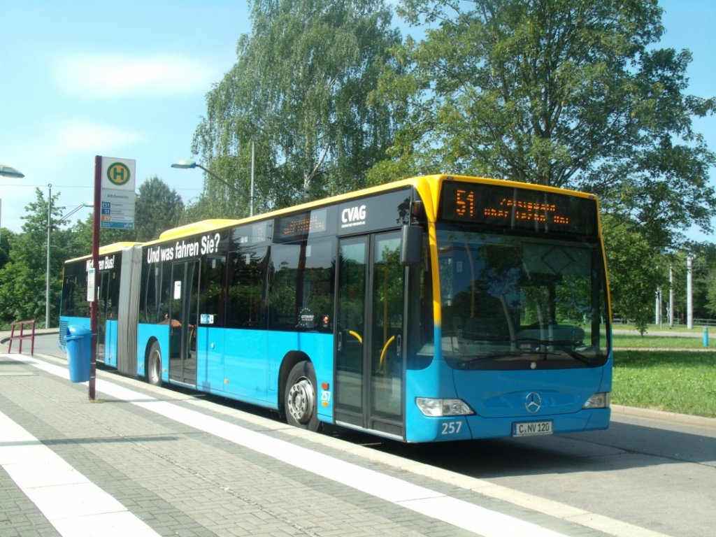 Wagen 257 | C NV 120 | MB 0 530 II G | abgestellt - in Chemnitz, Altchemnitz, Wendeschleife